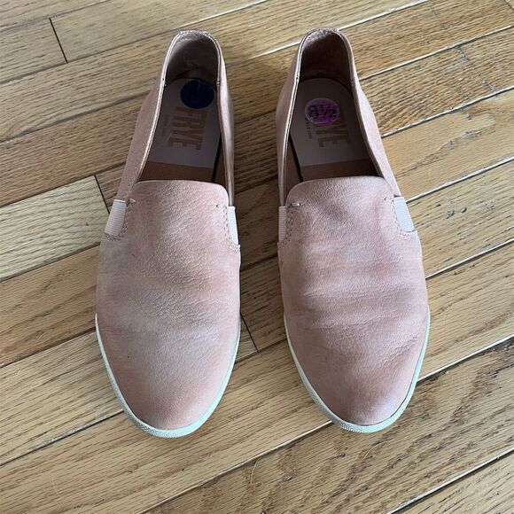 Frye Women's Flat Sneakers Pink Leather Size 8.5 Casual Flats - Picture 1 of 9